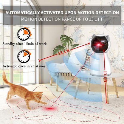 Petiepaw Katzenspielzeug, Mit Echter Zufälliger Trajektorie, Bewegungsaktiviertes Wiederaufladbares Automatisches Katzen Laser Spielzeug, Interaktives Katzenspielzeug für Katzen/Kätzchen/Hunde