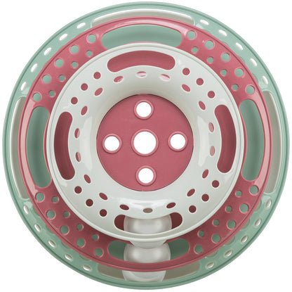 TRIXIE Catch the Balls Katzenspielzeug - drei Ebenen mit je einem Ball - regt zum Spielen an - grau/grün/rot - ø 25 × 13 cm - 41345